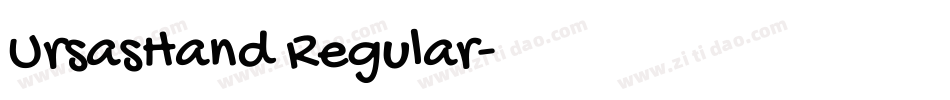 UrsasHand Regular字体转换